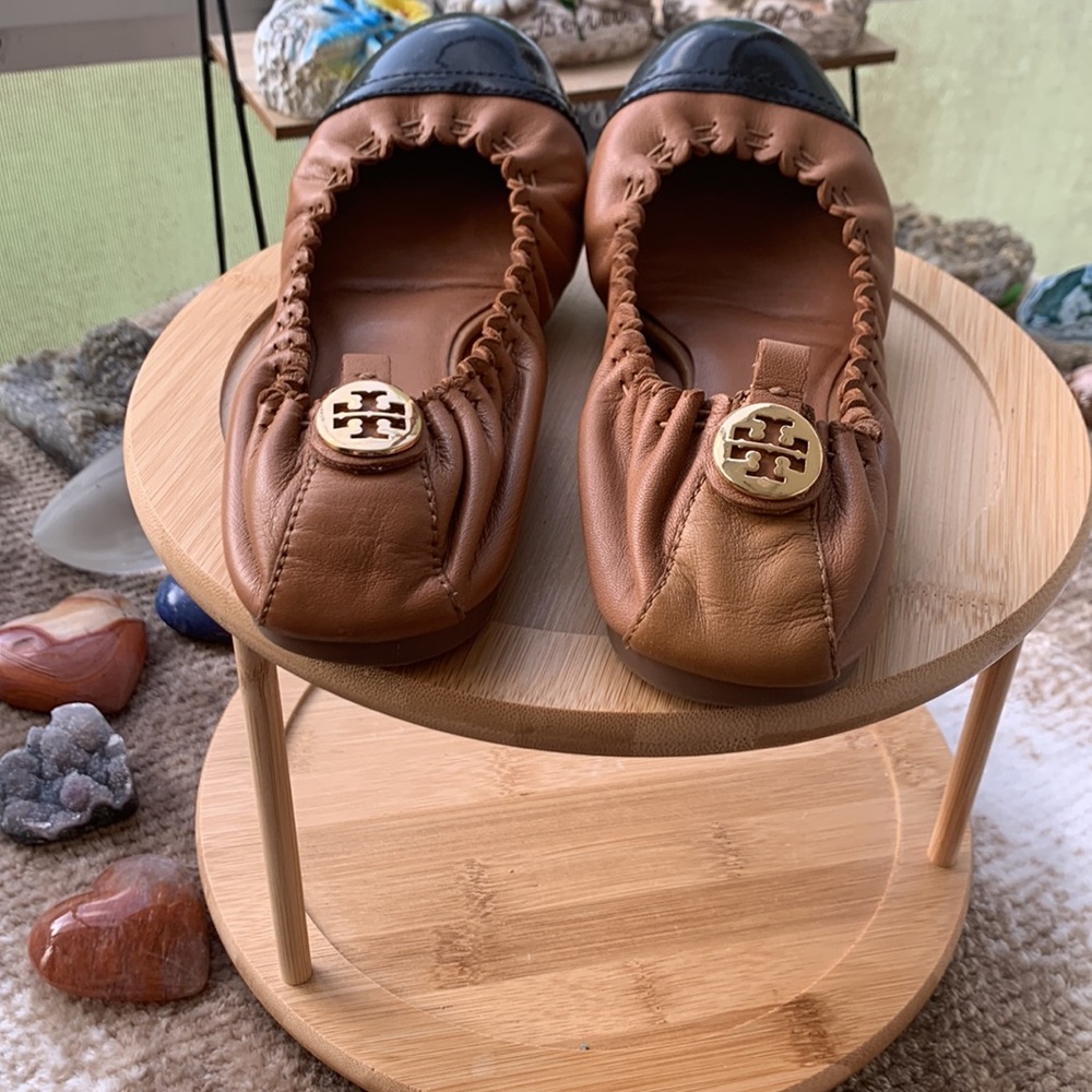 TORY BURCH Cap Toe leather ballet flats - Picture 3 of 7